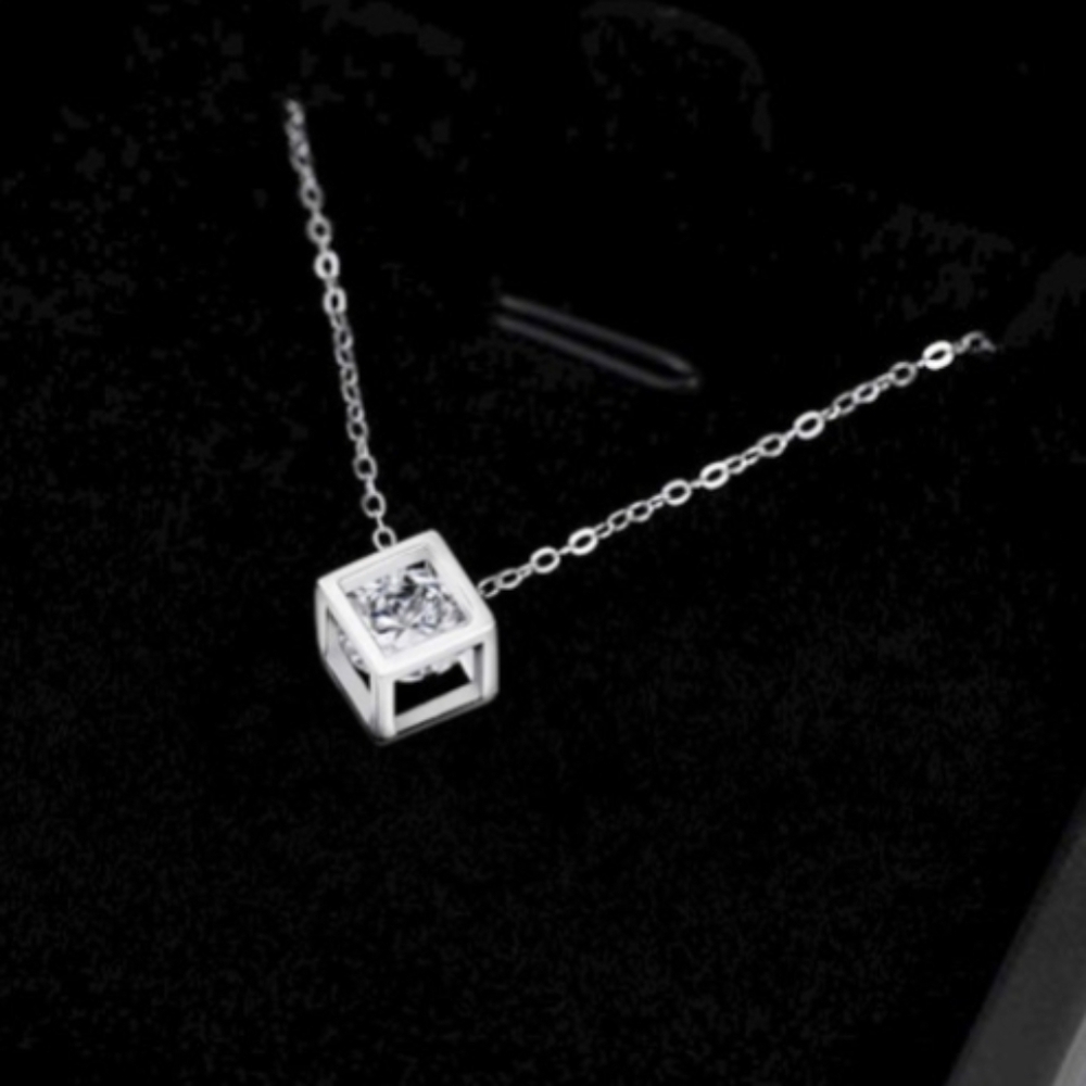 Moissanite Necklace Pendant .85 Carat DEF color Gemstone Sterling Silver